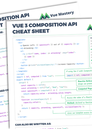 Vue 3 Cheat Sheet